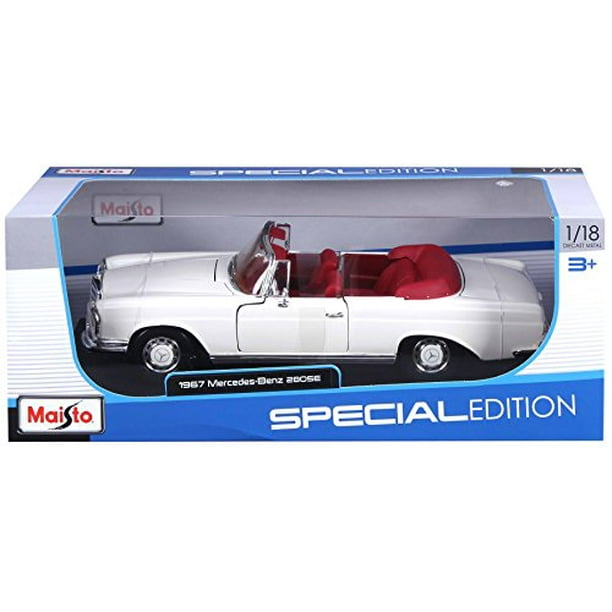 Maisto 1967 Mercedes 280 SE Convertible Cream 1/18 Diecast Model