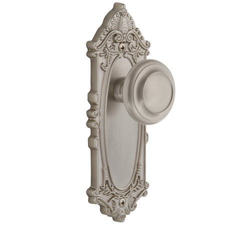Grandeur 807900 Grande Victorian Solid Brass Rose Dummy Knob Set - Nickel