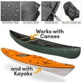 thumbnail image 2 of NEH Heavy-Duty Kayak Canoe Boat Cover- 13ft - Waterproof, Dust and Sun Protection- Storage & Travel - Grey, 2 of 5