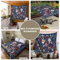thumbnail image 6 of Navy Blue Flowers Tapestry for Bedroom Wall Hanging Tapestry, Spring Vintage Floral Leaves Farmhouse Ceiling Backdrop Tapestries Poster Blanket Wall Decor for Teens Room Living Room Dorm 51" x 59", 6 of 8