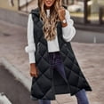thumbnail image 6 of ZMHEGW Women's Long Winter Coat Vest With Hood Sleeveless Warm Down Coat With Pockets Quilted Vest Down Jacket Quilted Outdoor Jacket, 6 of 7
