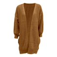 thumbnail image 6 of DHFJKG Women Knitted Cardigan Longline Solid Color Open Front Sweater Wrap Draped Outerwear Soft Loose Fit Cozy Coat, 6 of 6