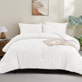 thumbnail image 5 of ANGENIA Queen Comforter Set White - 7 Pieces Bed in a Bag Boho Bedding Comforter Sets for Queen Size Bed, All Season Soft Fluffy Tufted Bed Set with Comforter, Sheets, Pillowcases & Shams, 5 of 7