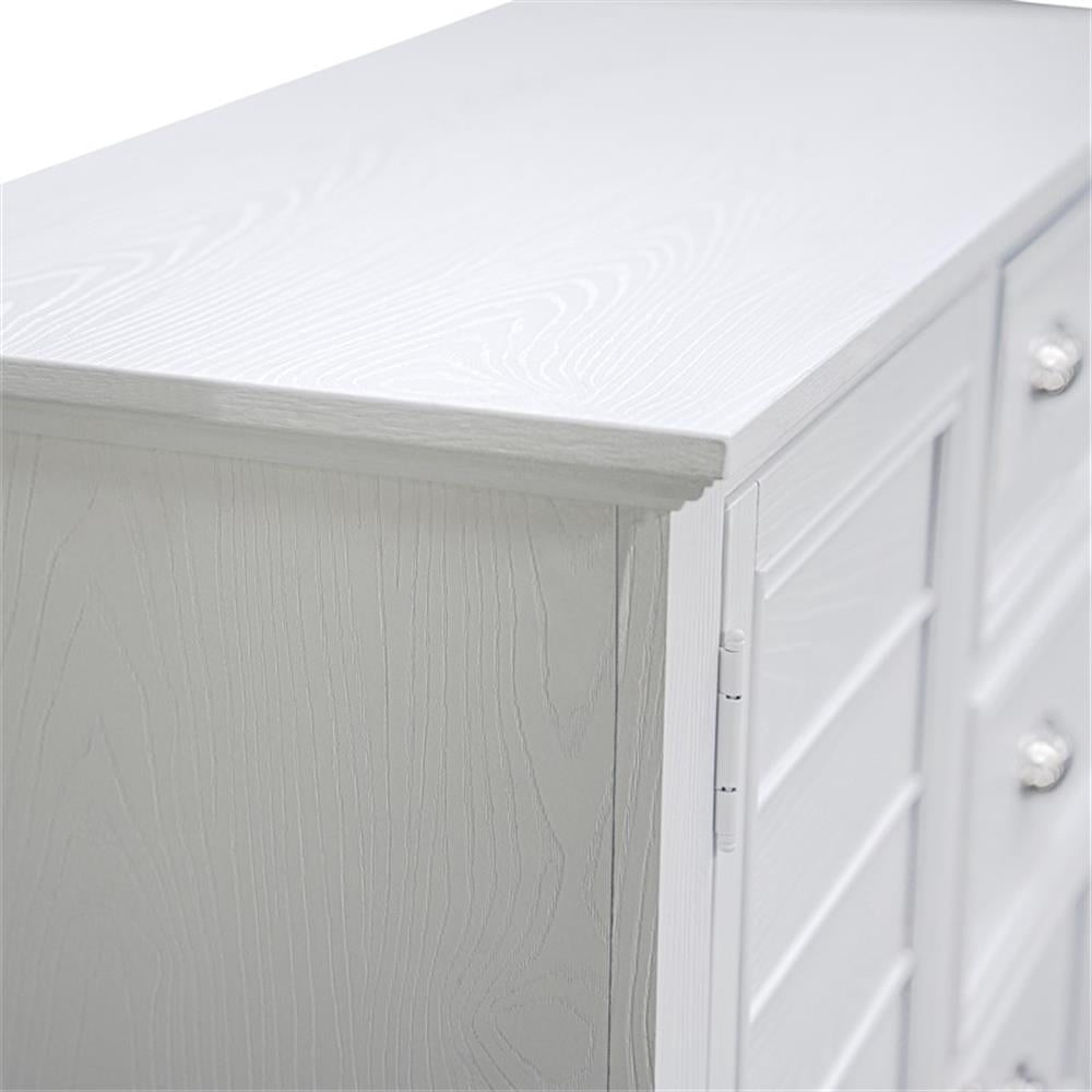 New Classic Furniture Jamestown Solid Wood 5-Drawer Door Chest in White