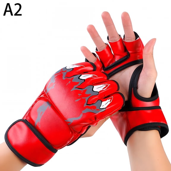 BESTSKY Boxing Gloves For Men Women PU Karate Muay Thai Free Fight MMA Sanda Training Youth Adults Kids Equipment