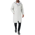 thumbnail image 2 of INSPIRE CHIC Quilted Padded Coat for Men's Winter Full-Zip Winter Detachable Hooded Long Puffer Jacket S White, 2 of 6