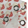 thumbnail image 3 of Ambesonne Mushroom Grommet Curtain Single Panel, Cartoon Style Amanita, 50"x60", Cream Red, 3 of 5