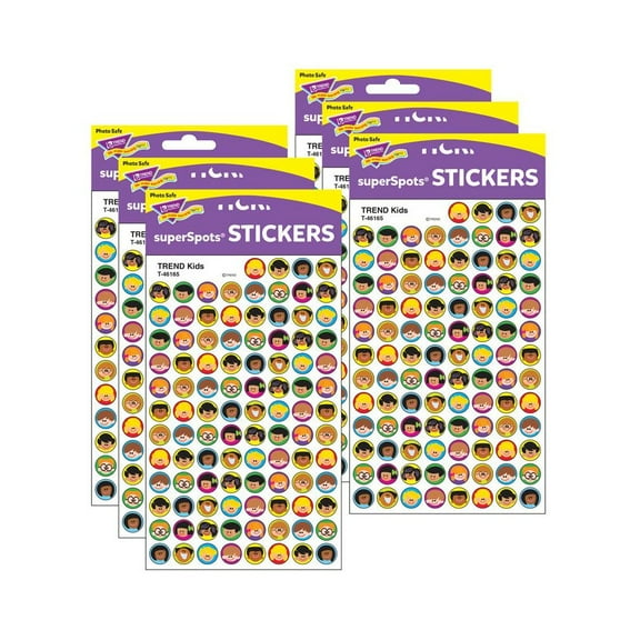 TREND Kids superSpots Stickers, 800 Per Pack, 6 Packs