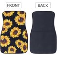 thumbnail image 3 of Generic Universal Car Floor Mats 2pcs Sunflower Pattern, Polyester Fiber Ma, 3 of 6