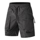 thumbnail image 2 of Ceisia Men's Spring Summer Cargo Shorts - Solid Gift Color Elastic Waist Drawstring Multi-Pocket Casual Shorts, 2 of 9