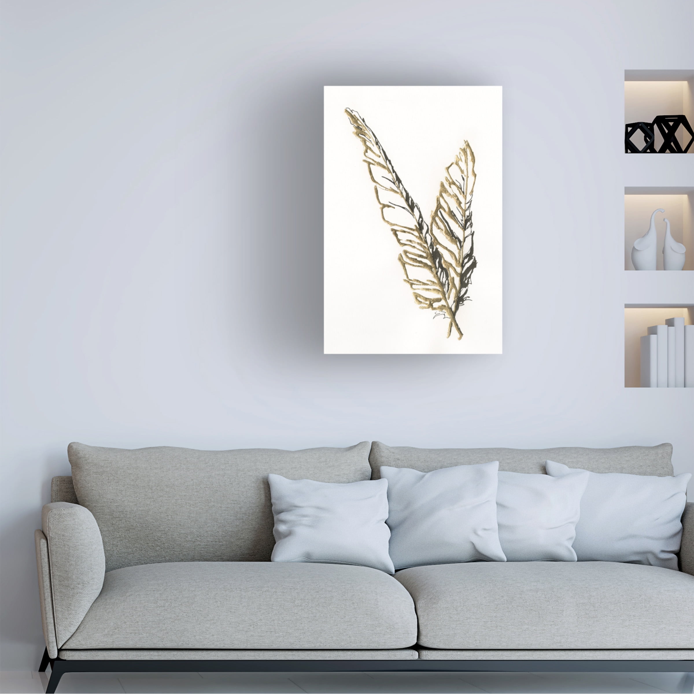 Trademark Fine Art 'Gilded Raven Feather' Canvas Art by Chris Paschke