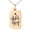 Rose, variant on Gold Plated Stainless Steel Super Mom Small Rectangle Dog Tag Charm Pendant Necklace