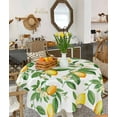 thumbnail image 4 of Lemon Flower Square/Round Tablecloths 54x54,Summer Yellow Green Plant Watercolor Table Cloth Table Cover Indoor/Outdoor Tabletop Decor for Wedding Holiday Party Dinner Baby Shower, 4 of 7