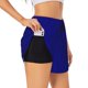 thumbnail image 1 of Balery Navy Pantalones cortos deportivos para mujer con forro y dos bolsillos, elásticos, para entrenamiento, gimnasio, yoga-Medium, 1 of 7