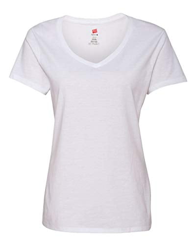 Hanes Nano-T® Women`s V-Neck T-Shirt (Pack of 3) 3 White - Walmart.com