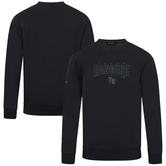 Men's Levelwear Black Texas Rangers Zane Darkmoon Pullover Sweatshirt