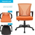 thumbnail image 4 of Alpinel Folding Chairs With Metal, Plastic, Metal And Plastic Seat, Portable Alpinel Folding Chairs For Wedding, Party And Office, Suited To Adults And Event Hosts, 2, Orange, 4 of 5