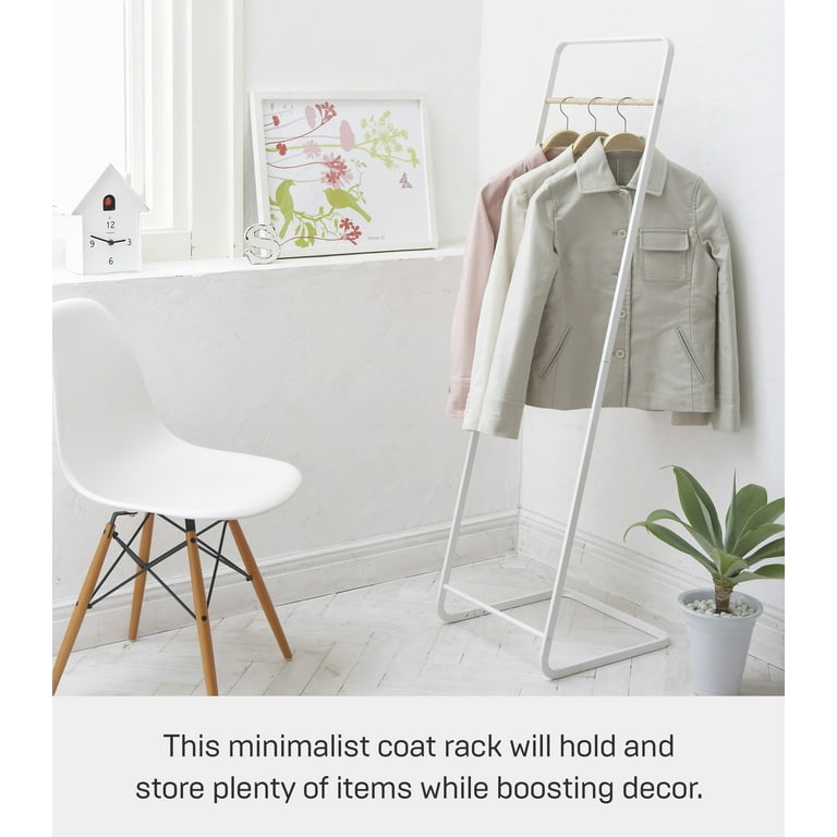 Yamazaki Home Coat Rack White Steel Supports 11 pounds Walmart