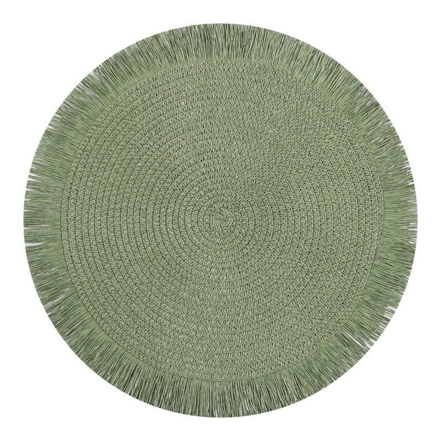 Sokhug Ensemble de Table Rond en Coton Automne Napperons Boho Napperons Tissés Lavables pour Cuisine Salle à Manger Maison Ferme Action de Grâce Décoration de Noël Résistants à la Chaleur