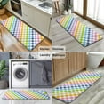 thumbnail image 6 of Pastel Color Checkered Pattern Kitchen Rug Mat,Kitchen Runner Rugs Non Skid Washable,Decorative Kitchen Floor Mats for Kitchen,Sink,Laundry,17"x47.2", 6 of 7
