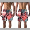 thumbnail image 3 of luoweisi Men's Beach Shorts Quick Dry Swim Trunks with Mesh Lining Coral XL, 3 of 5