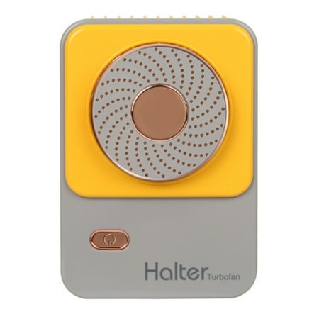 

Portable Hanging Neck USB Electric Cooling Fan for Home Office Yellow