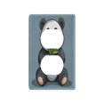 thumbnail image 3 of Switch Panel Switch Decoration 2.76x4.53x0.28 Inches Duplex Outlets Switch Plate Wall Plates Living Room Kitchen Bedroom Study Switches Panda with Gray Background, 3 of 8