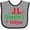 Heather and Black, variant on Inktastic Santa's Helper, Elf Shoes, Snowflakes, Christmas Boys or Girls Baby Bib