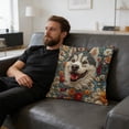 thumbnail image 4 of SIYTUAU Polyester Pillowcase With Animal Print 17.72X17.72 Inch Soft Cushion Cover For Sofa A, 4 of 7