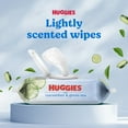 thumbnail image 3 of Huggies Scented Wipes with Cucumber & Green Tea, 3 Flip-Top Packs, 168 Total Count (Select for More), 3 of 9