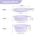 thumbnail image 3 of PoyPet Large Silicone Collapsible Dog Bowl 500 mL, Portable Water Bowl for Dogs Cats Pet Foldable Feeding Watering Dish for Traveling,Purple, 3 of 8