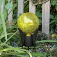 thumbnail image 2 of Achla Designs 6 Inch Gazing Glass Globe Sphere Garden Ornament, Lemon Drop, 2 of 7