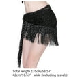 thumbnail image 5 of Aellinatey Womens Belly Dance Hip Scarf for Triangle Shawl Glitter Sequins Tassels Belt Crochet Tribal Wrap Skirt Waist Chain Cover, 5 of 15