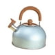 thumbnail image 1 of Hervidor de agua silbante Macarena de 2L de Acero inoxidable con mango de madera azul, 1 of 8