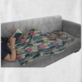 thumbnail image 5 of Cactus Soft Flannel Fleece Throw Blanket, Pastel Succulents Flowers with Exotic Branches Palm Leaf Coconut Boho Rainforest, Cozy Plush for Indoor and Outdoor Use, 50" x 70", Multicolor, by Ambesonne, 5 of 5