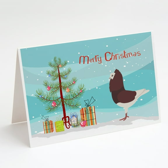 Capuchin Red Pigeon Christmas Greeting Cards and Envelopes Pack of 8