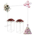 thumbnail image 6 of Weeding Arch Backdrop Stand Set, 6.6FT x 6.6FT Wedding Arches Metal Rectangular Balloon Arch Stand with Flower Stand for Wedding, Birthday, Baby Shower, Anniversary Decoration, 6 of 8