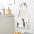 thumbnail image 3 of Yayeee 100% Cotton Hand Towels for Bathroom 16" x 28" Soft Absorbent Kitchen Towel, Black Cute Cats, 3 of 7