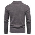 thumbnail image 3 of Fall Shirts for Men Casual Half High Neck Knitwear Long Sleeve Pullover Sweater Top Base Coat, 3 of 5