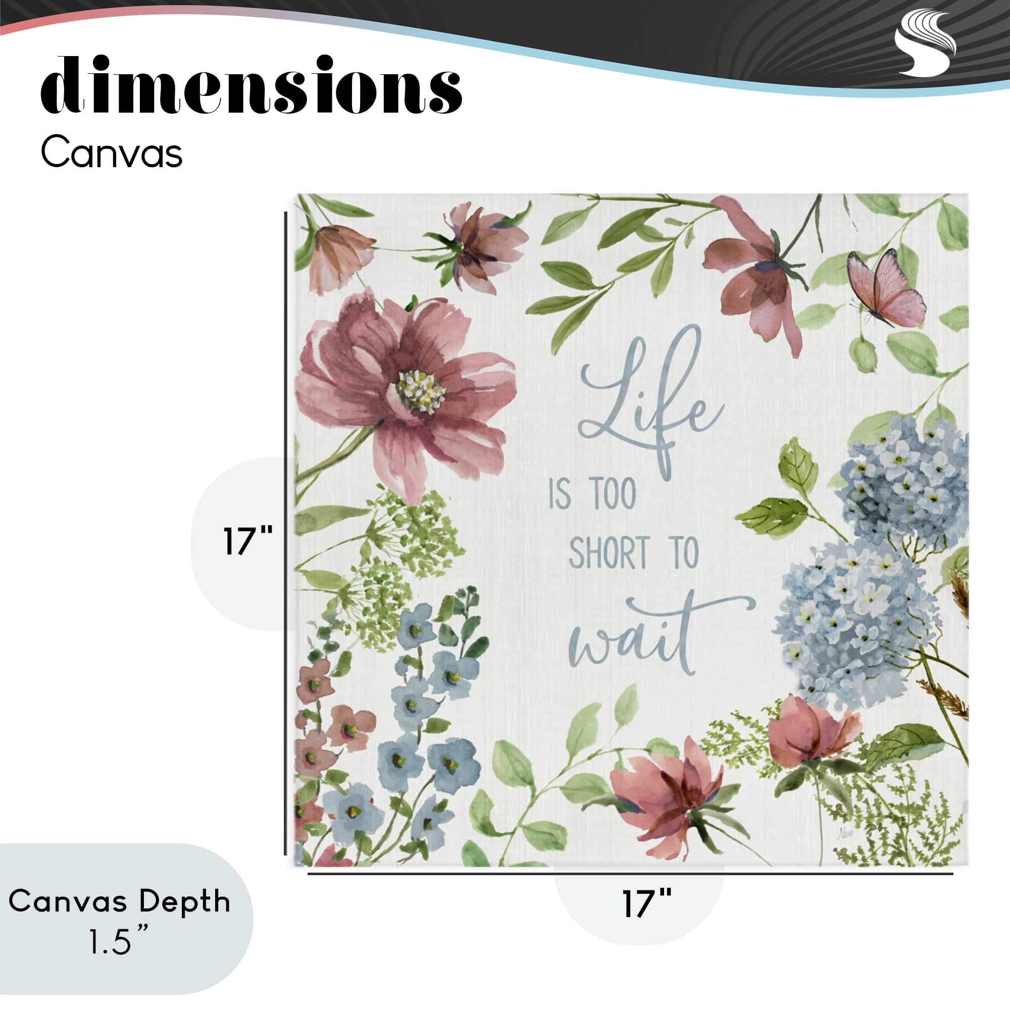Stupell Industries Too Short To Wait Canvas Wall Art, design by Nan