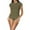 Green, variant on Women's Bikinis Bathing Suits Crew Neck Top Stretchy Breathable Comfortable Seamless Beachwear Split 2 Piece Swimsuits Sets