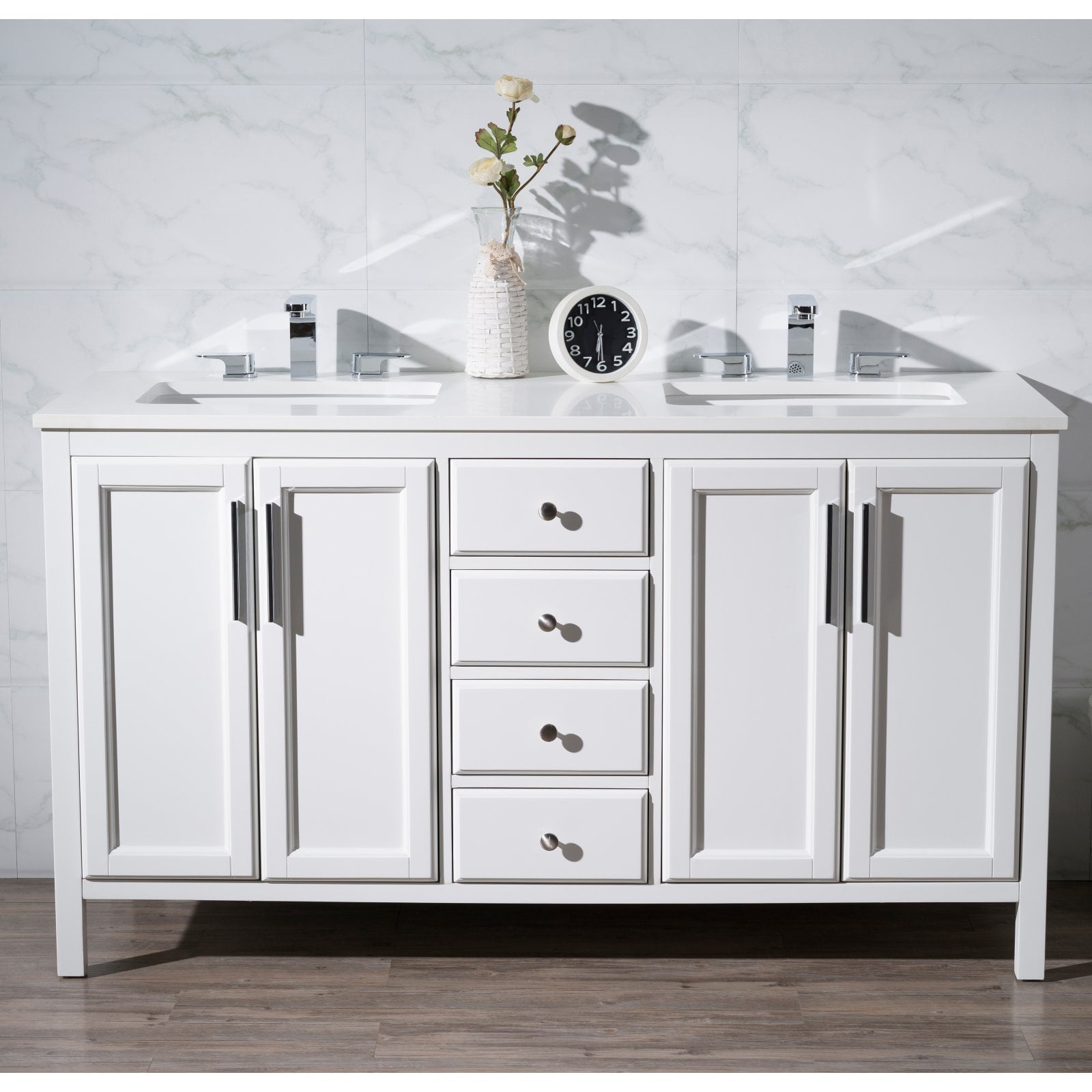 Stufurhome Emily 59 In Double Sink Bathroom Vanity Walmartcom