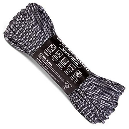 Atwood Rope MFG 550 Paracord 100 Feet 7-Strand Core Nylon Parachute ...