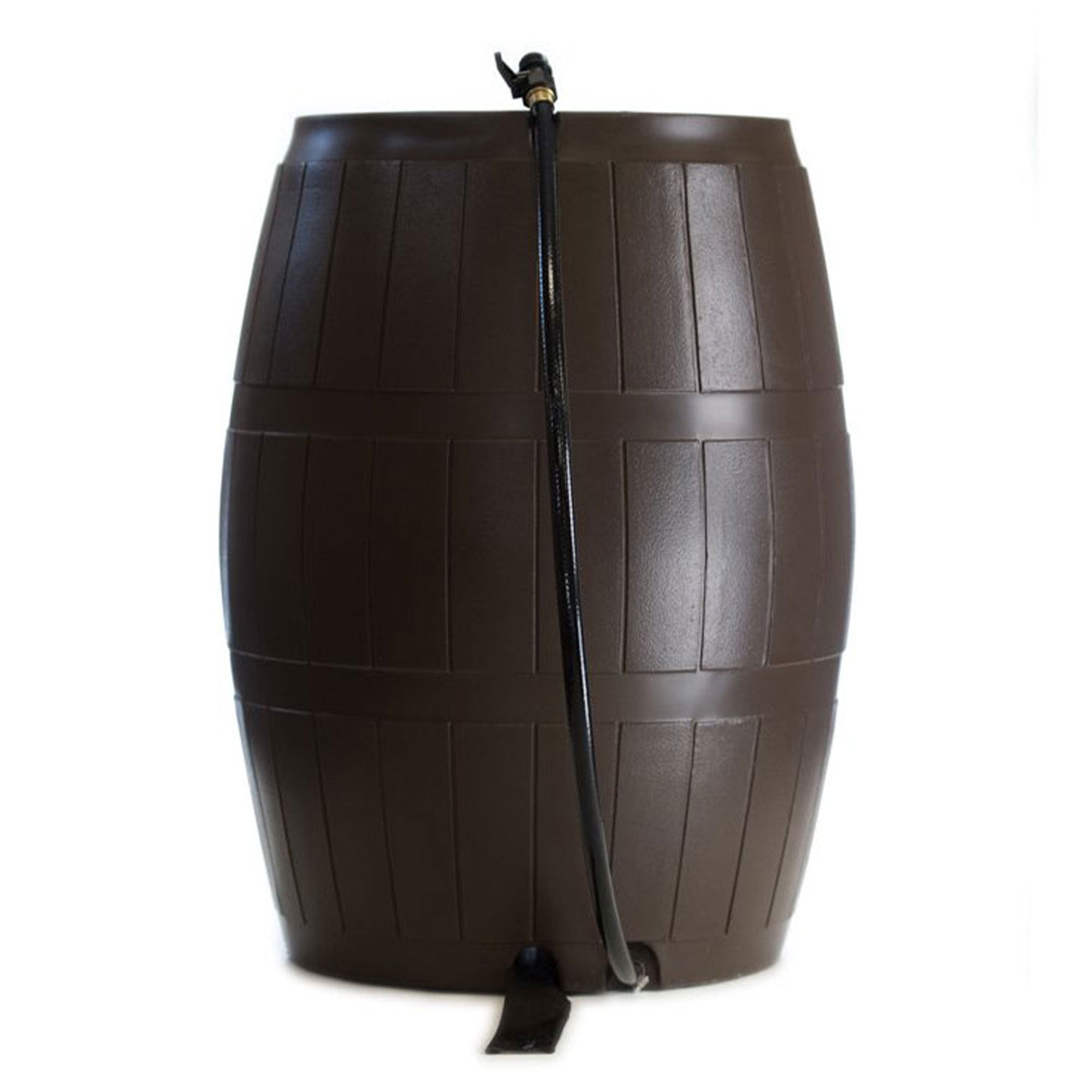 FCMP Outdoor 50-Gallon BPA Free Home Rain Water Barrel, Brown (4 Pack)