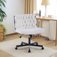 thumbnail image 1 of GloryStar Chaise de Bureau Ergonomique Beige – Format Extra Grand avec Dossier Croisé Moderne, Hauteur Réglable et Roulettes Pivotantes à 360°, Idéale pour le Bureau à Domicile, 1 of 8