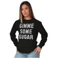thumbnail image 3 of Gimme Some Sugar Flirty Cute Gym Plus Size Long Sleeve Graphic Tee Shirt Brisco Brands 2X, 3 of 5