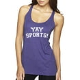 thumbnail image 1 of Wild Bobby YAY SPORTS! Sports Women Tri-Blend Racerback Tank Top, Purple Rush, Small, 1 of 5