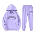thumbnail image 4 of Gaexia Girls Fall Outfits Size 7/8 ,Girls' Long Sleeve Hoodie And Sweatshirt With Letter Print For Casual Wear And Outdoor Activities, 4 of 4