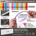 thumbnail image 5 of 10.5 in Long Reusable Plastic Straws with Brush, Tritan Hard Plastic Tumbler Straws, 10 Rainbow Colored Replacement Straw for 16 OZ 20 OZ 30 OZ Stanley, YETI, Starbucks Tumblers, Mason Jars, 5 of 17
