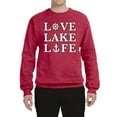 thumbnail image 2 of Wild Bobby, Anchor Wheels Love Lake Life, Unisex Crewneck Graphic Sweatshirt, Vintage Heather Red, X-Large, 2 of 4